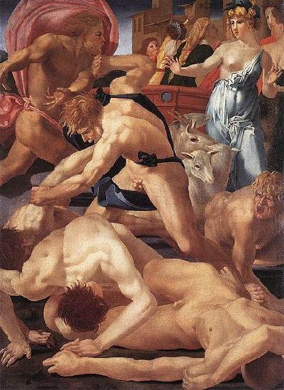 Rosso Fiorentino Moses defending the Daughters of Jethro. oil painting picture